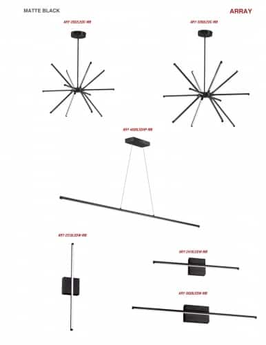 60W Chandelier MB w/ WH Acrylic Diffuser