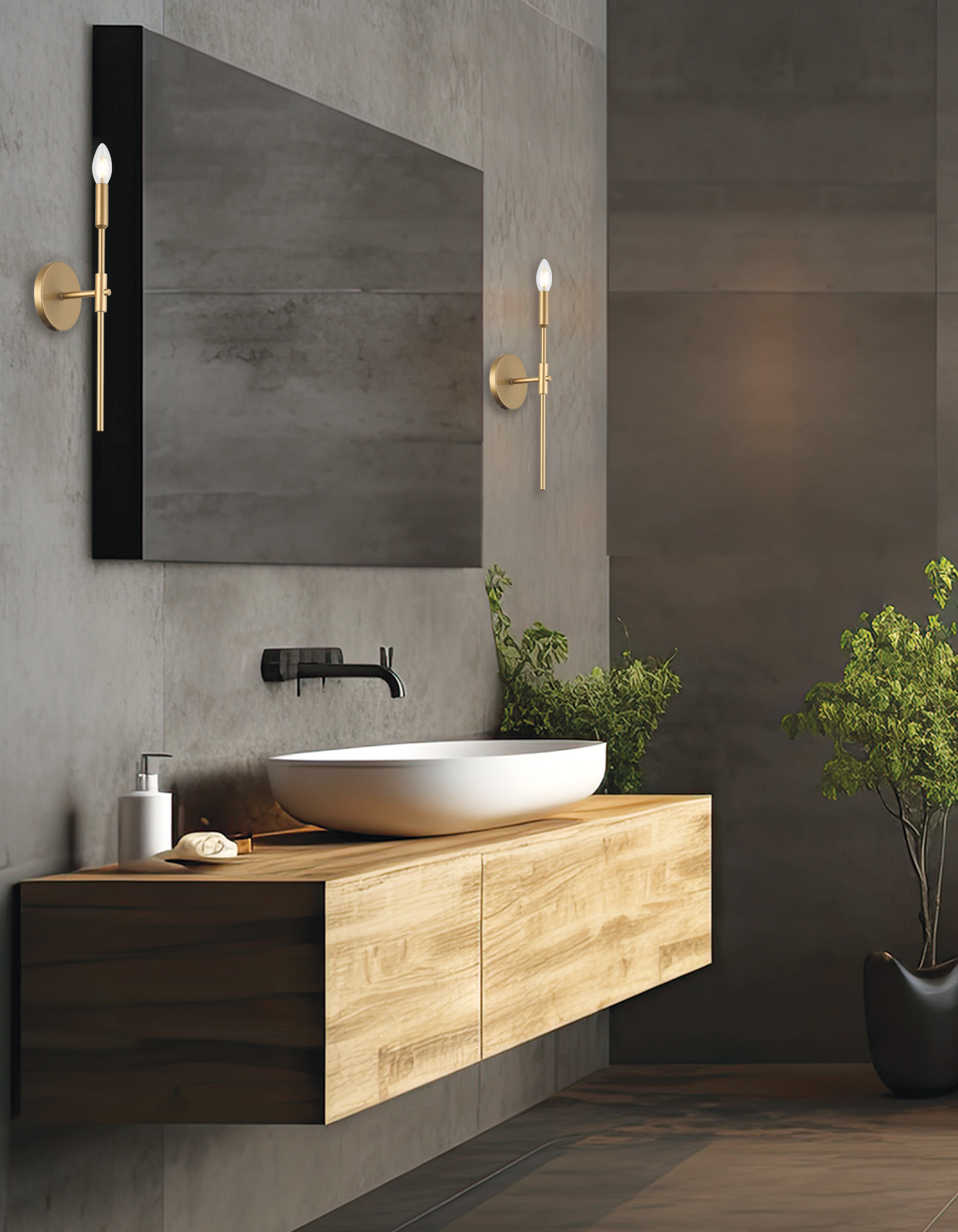 1LT Wall Sconce, AGB
