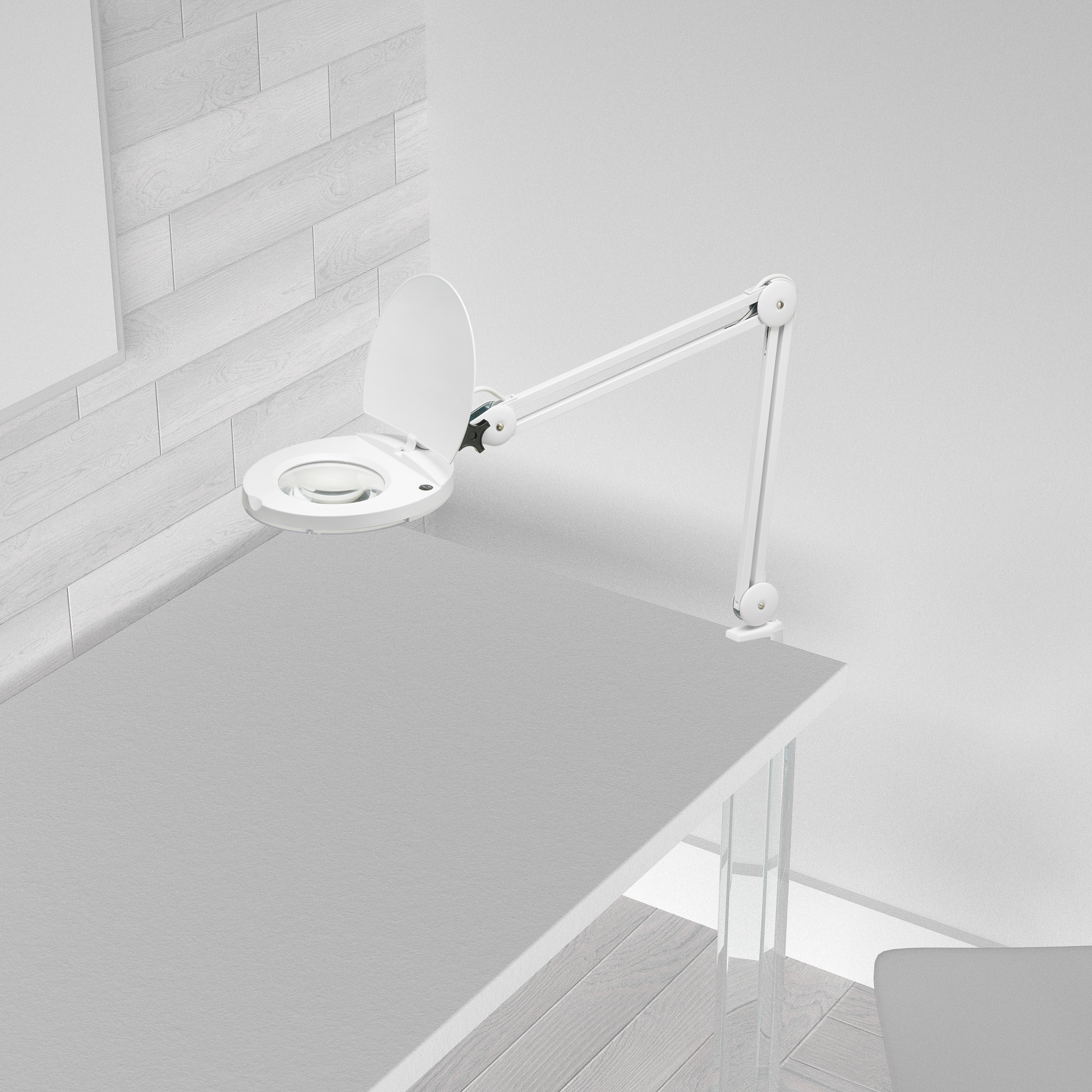 Magnifier w/A-Bracket White