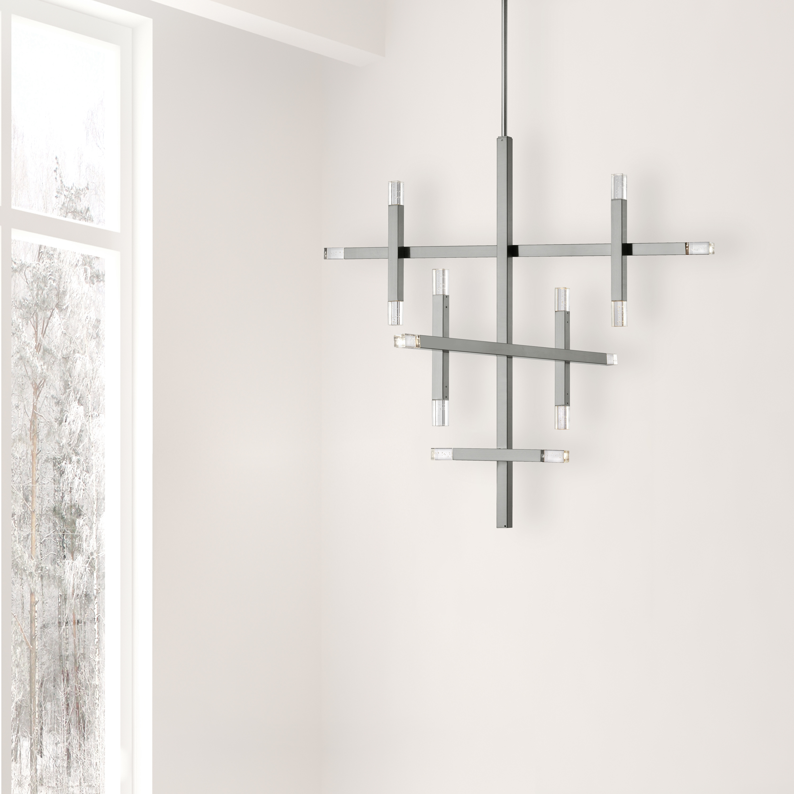 42W Chandelier, PC w/ Acrylic Diffuser