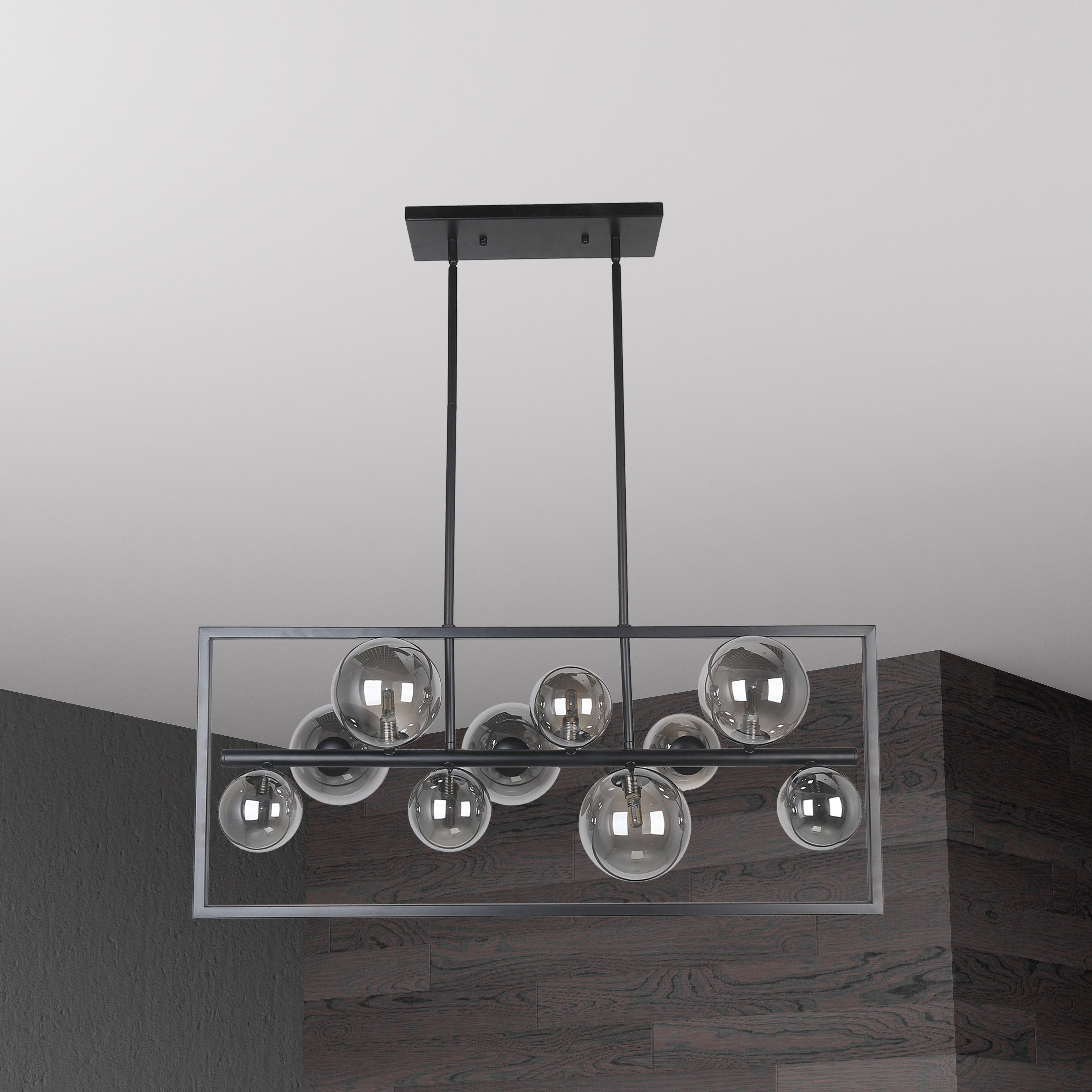 10LT Halogen Horiz Pendant MB w/ Smoked Glass