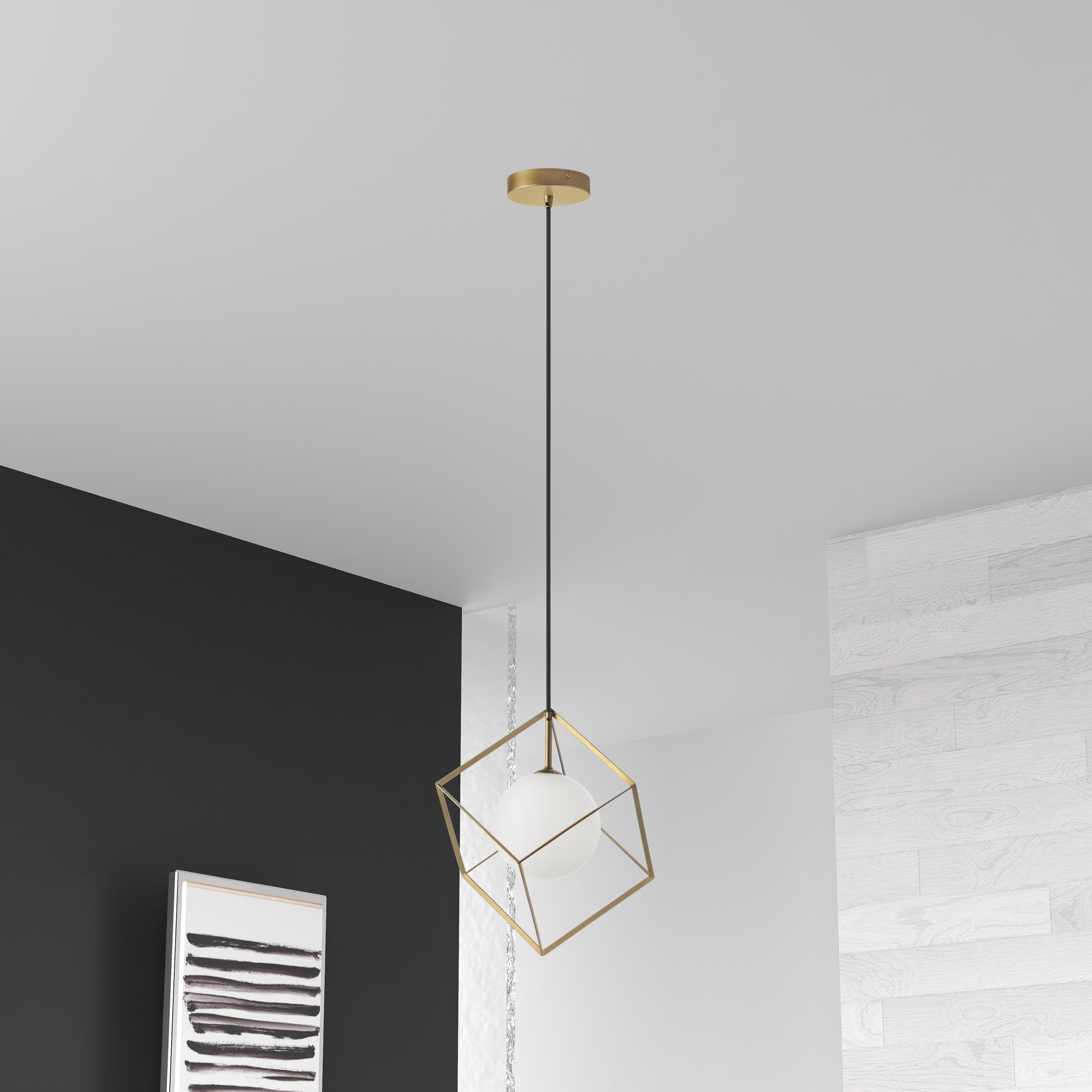 1LT Halogen Pendant Gold