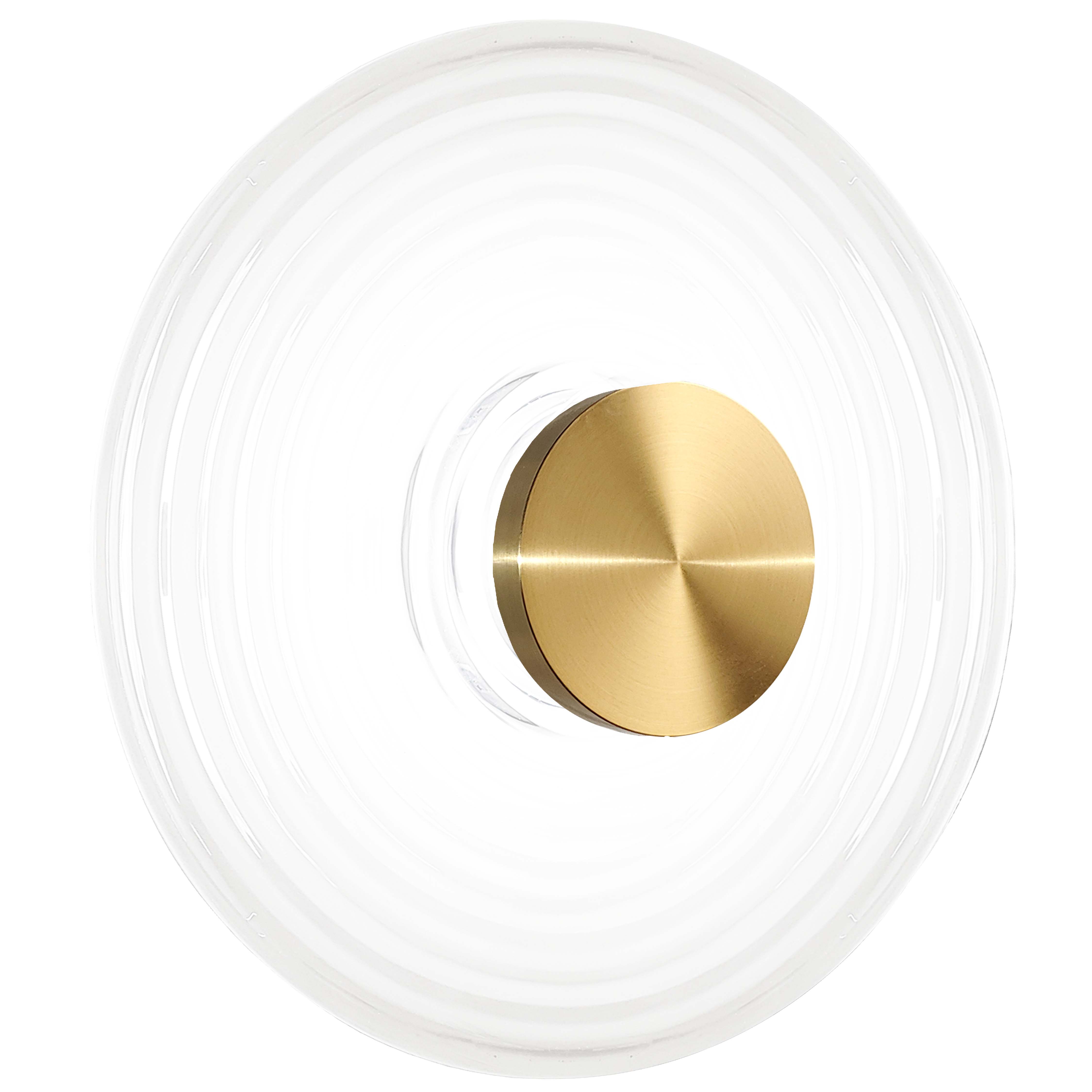 12W Wall Sconce, AGB w/ WH Rippled Glass